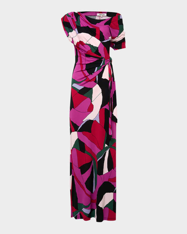 Eliana One-Shoulder Column Maxi Dress